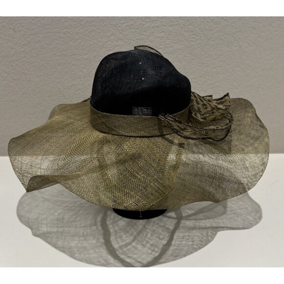 Inverni Italy Sinamay Kentucky Derby Wide Brim Straw Hat Elegant main image 4